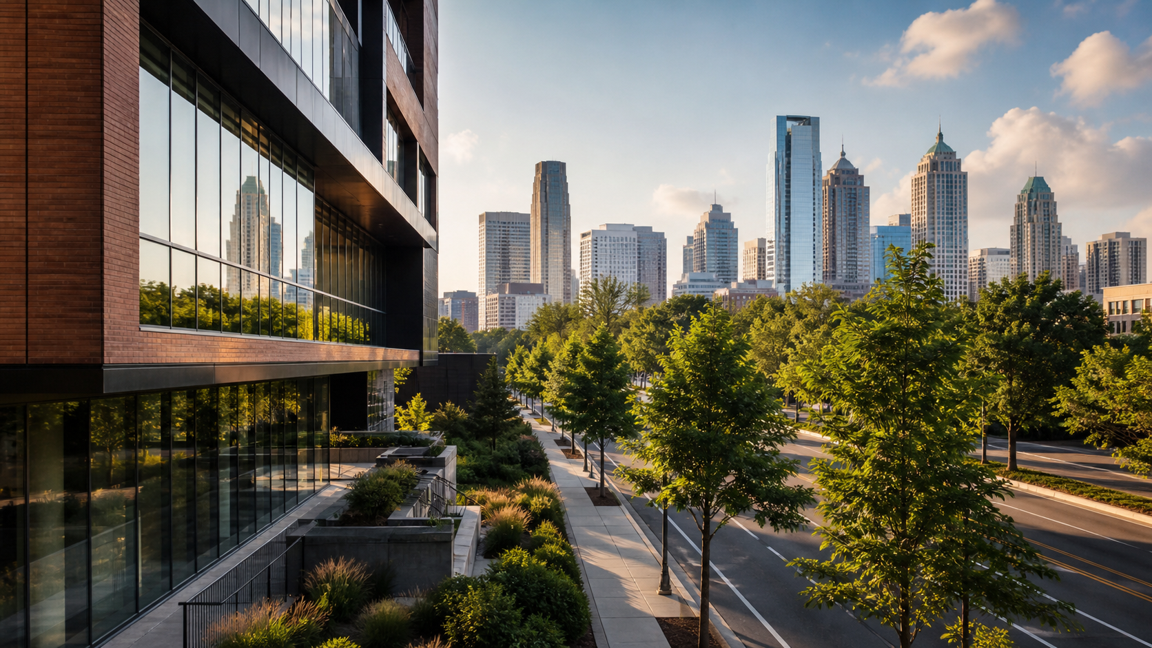 Atlanta city and office district