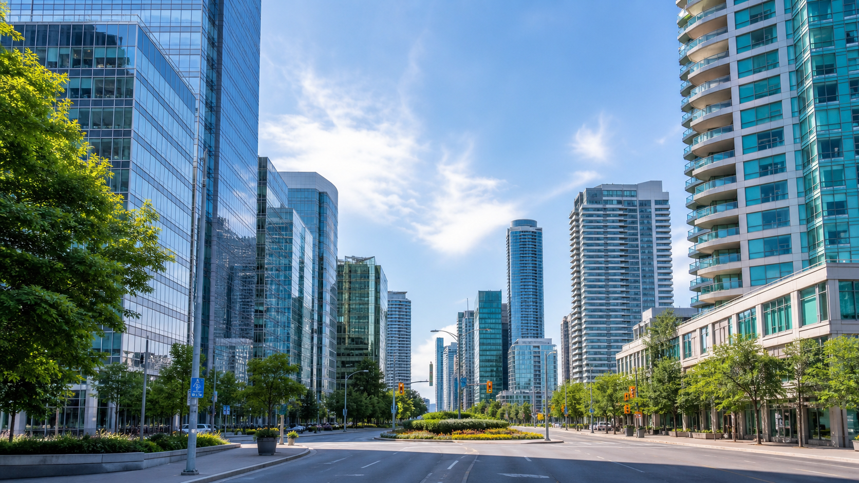 Toronto North York city and office district